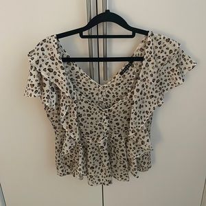 Adorable Neutral Silky Blouse